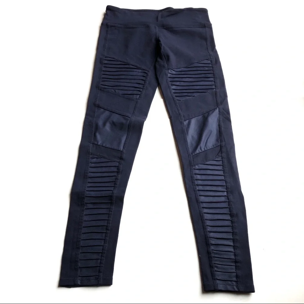 Alo Yoga Moto Leggings Navy